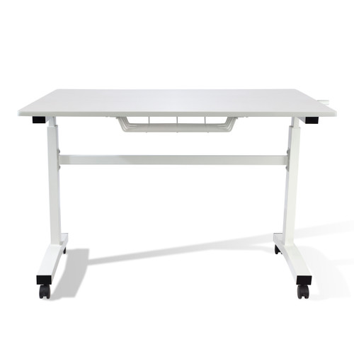 sit and stand desk white