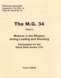 German MG-34 Picture Manual MG34 Glass Slide 3 - English Translation