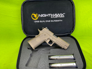 NIGHTHAWK CUSTOM Delegate 1911 COMMANDER 9MM 9x19 Luger 2011 Double Stack FDE Tan NIGHTHAWK CUSTOM Delegate 1911 COMMANDER 9MM 9x19 Luger 2011 Double Stack FDE Tan