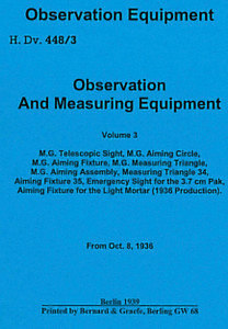 German Observation & Measuring Equipment WWII - English Translation German Observation & Measuring Equipment WWII - English Translation