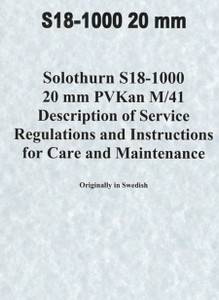 Swedish S18-1000 20MM Anti-Tank Rifle - English Translation Swedish S18-1000 20MM Anti-Tank Rifle - English Translation