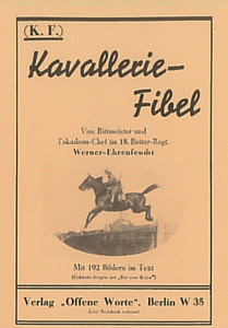 German WWII Cavalry Manual Kavallerie Fibel German WWII Cavalry Manual Kavallerie Fibel