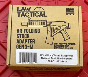 Law Tactical AR AR15 M4 SOCOM NSN BLK Folding Stock Adapter GEN 3 99312 99329 Law Tactical AR AR15 M4 SOCOM NSN BLK Folding Stock Adapter GEN 3 99312 99329
