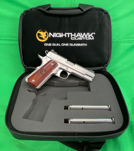 NEW NIGHTHAWK Custom Classic Commander Stainless 45 ACP Semi Auto 4.25 NHC