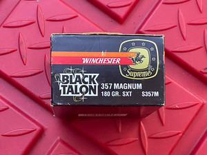 Rare Winchester Supreme BLACK TALON 180 Grain 357 Magnun Mag SXT S357M