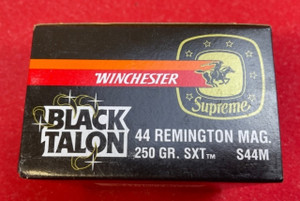 RARE WINCHESTER BLACK TALON 44 REM MAG SXT 250GR COLLECTOR S44M RARE WINCHESTER BLACK TALON 44 REM MAG SXT 250GR COLLECTOR S44M