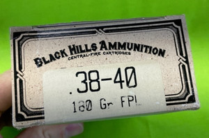 Black Hills 38-40 180 GR FPL Cowboy Action Lead Flat Point 50 Round box Black Hills 38-40 180 GR FPL Cowboy Action Lead Flat Point 50 Round box