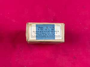 German P181 8MM Mauser WW2 1939 Date 15 Round Box 8x57 WWII K98 7.92 FMJ German P181 8MM Mauser WW2 1939 Date 15 Round Box 8x57 WWII K98 7.92 FMJ