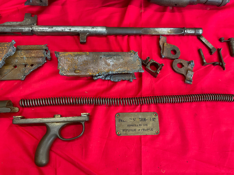 French Hotchkiss 1914 WWI Machine Gun MG 8MM Lebel Parts Kit Live Barrel