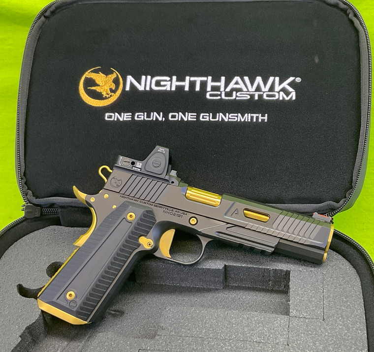NEW NIGHTHAWK CUSTOM Agency Arms AGENT 2 1911 45 ACP Trijicon RMR Black & Gold