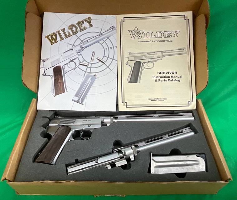 Rare LNIB COLT Wildey Survivor 475 & 45 Mag 12” 10” Set AD2000 COLLECTOR