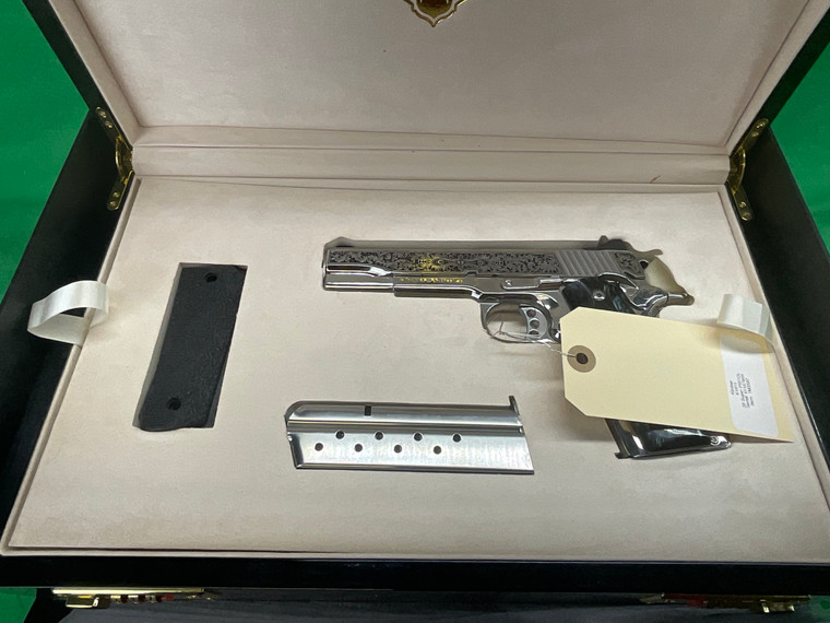 USED Kimber 1911 STS II Seattle Engraving 38 Super Bright Stainless SS 3587