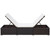 vidaXL Sun Lounger with Cushion Poly Rattan Brown product image