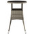  Patio Table 23.6"x29.5" Tempered Glass and Poly Rattan Gray A949-310600
