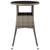  Patio Table 23.6"x29.5" Tempered Glass and Poly Rattan Gray A949-310600