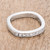 .9Ct Channel Set Princess Cut Rhodium Plated Square Shaped Stackable Band R599-R08587R-C01