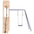  Outdoor Playset Natural pine, Blue Solid pine wood Large Durable A949-3156922