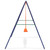  Single Swing Blue, Green, Orange Steel and Plastic Single Durable A949-91361