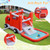 Fire Truck Themed Inflatable Castle Water Park Kids Bounce House with 480W Blower - Color: Red D681-NP10478US