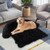 Plush Calming Dog Couch Bed with Anti-Slip Bottom-L - Color: Black - Size: L D681-PU10025DK-L