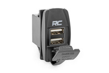 Rough Country - USB Switch Insert; 2x1 w/Logo; Blue Black Light; - 709USB