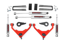 Rough Country - Suspension Lift Kit w/Shocks; 3 in. Lift; Incl. FT Codes; w/Premium N3 Shocks; - 8596N2RED