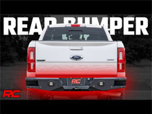 Rough Country - Heavy Duty Rear LED Bumper; 2 in.; Black-Series LED Flush Mount Cubes; - 10760