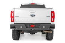 Rough Country - Heavy Duty Rear LED Bumper; 2 in.; Black-Series LED Flush Mount Cubes; - 10760