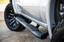 Rough Country - Oval Nerf Step Bar; 4.5 in.; Black Powder Coat; Aluminum; - 21002