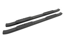 Rough Country - Oval Nerf Step Bar; 4.5 in.; Black Powder Coat; Aluminum; - 21003