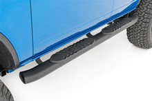 Rough Country - Oval Nerf Step Bar; Black; - 21011