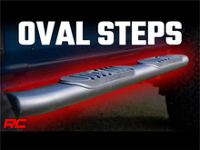 Rough Country - Oval Nerf Step Bar; Black; - 21011