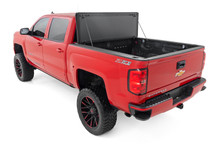 Rough Country - Hard Tri-Fold Tonneau Bed Cover; Flip Up; 5 ft 9 in. Length; - 49119551