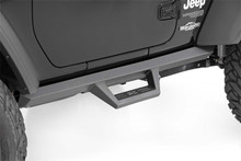 Rough Country - Drop Steps; 64 in.; Black Powder Coat; All Steel Construction; Pair; - 90761
