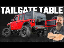Rough Country - Tailgate Folding Table; Black Powdercoat Finish; 26.75 in. Wide and 12 in. Deep; - 10625
