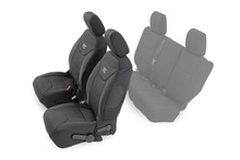 Rough Country - Seat Cover Set; Front; Black Series; 4 Layer Construction; Thick Foam Padding; - 91004F