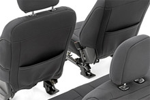 Rough Country - Seat Cover Set; Incl. Front Seat Cover; [2] Headrest Covers; Neoprene; Black; - 91016