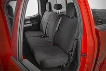 Rough Country - Seat Cover Set; Black Neoprene; Front And Rear; No Fold-Down Armrest In Rear; - 91018