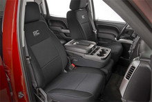 Rough Country - Neoprene Seat Covers; Front And Rear; Neoprene; 4-Layer Construction; Black; - 91025