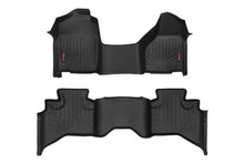 Rough Country - Heavy Duty Floor Mats; Front And Rear; 3 pc.; Half Console; - M-31312