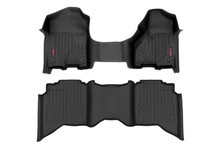 Rough Country - Heavy Duty Floor Mats; Front And Rear; 3 pc.; Half Console; - M-31313