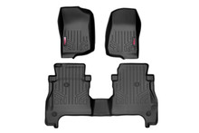 Rough Country - Heavy Duty Floor Mats; Front And Rear; 3 pc.; w/Under Seat Lockable Storage; - M-61501