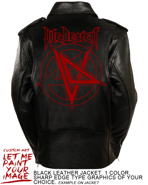 custom hand painted leather jacket