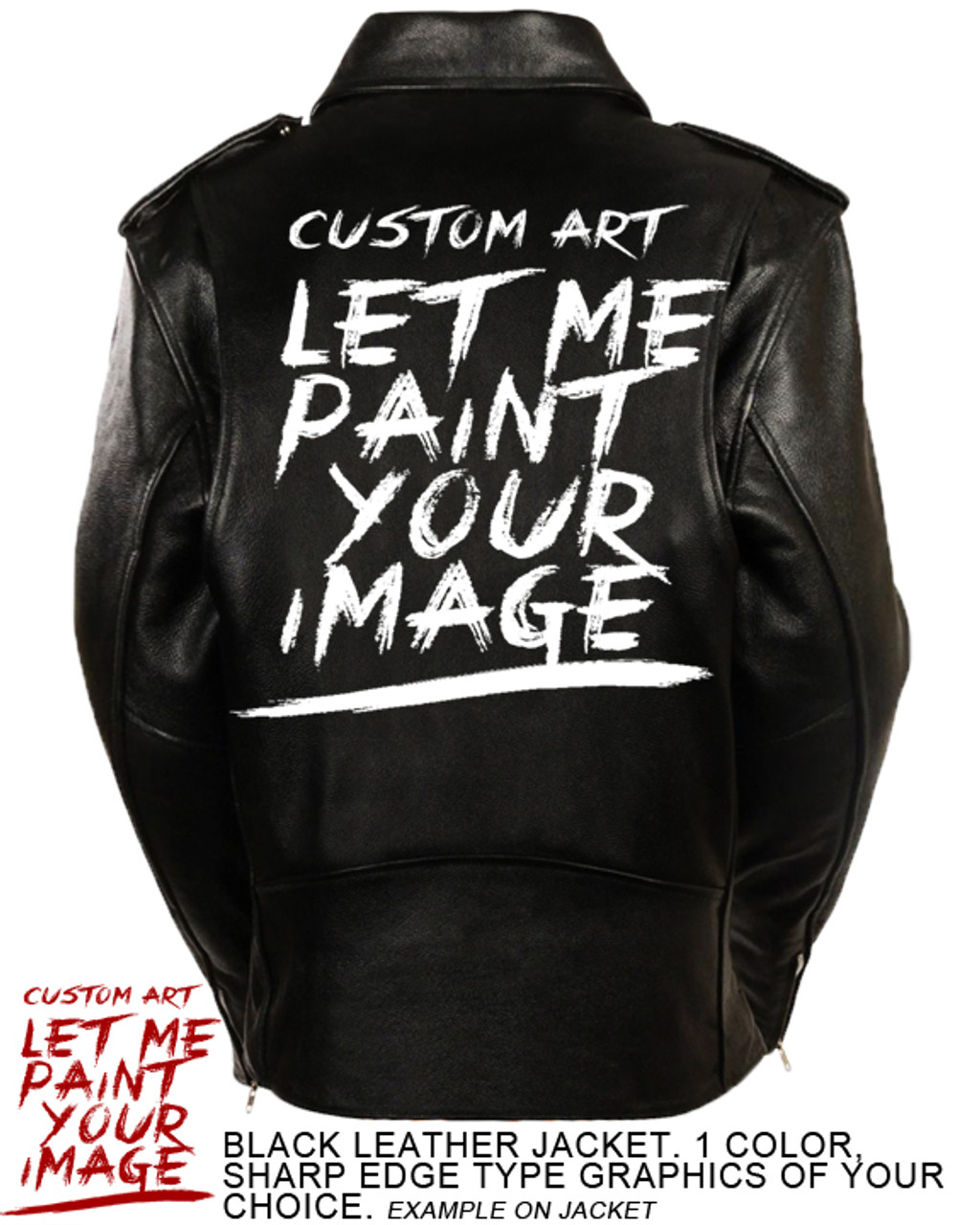 leather jacket with paint