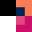 The product color of Life360 Tile - Navy Blaze + Pink Punch + Black + White, 4 pack