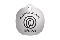 Image of the front of the Life360Pet Tag