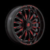 Fuel Utv ARC,UTV 22x7 13MM 4x137 GLOSS BLACK MILLED RED D8222270A644