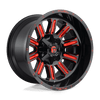 Fuel Offroad HARDLINE 15x8 -18MM 5x114.3/5x120.65 GLOSS BLACK RED TINTED CLEAR D62115800437