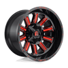 Fuel Offroad HARDLINE 20x10 -18MM 5x114.3/5x127 GLOSS BLACK RED TINTED CLEAR D62120002647