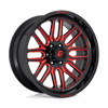 Fuel Offroad IGNITE 22x12 -43MM 8x165.1 GLOSS BLACK RED TINTED CLEAR D66322208247